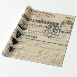 短命なもののDecoupageポスター ラッピングペーパー