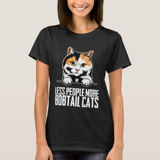 短尾猫 短尾猫 ネコ 猫ママ 3 Tシャツ (正面)