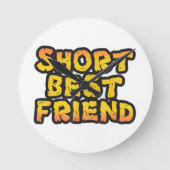 短最高の友おもしろい友、Besties BFF ラウンド壁時計 (正面)