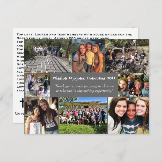 短期ミッション旅行はがき ポストカード (正面/裏面)