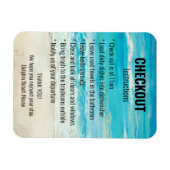 短期レンタルのチェックアウト手順ビーチ マグネット (横)