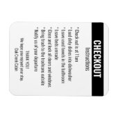 短期レンタルチェックアウト手順休暇 マグネット (横)