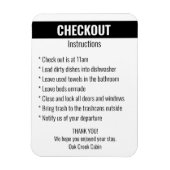 短期レンタルチェックアウト手順休暇 マグネット (縦)