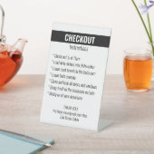 短期レンタルチェックアウト手順休暇 台座サイン (インサイチュ)