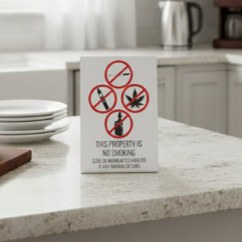 短期レンタル事業なし喫煙たばこ 台座サイン