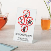 短期レンタル事業No喫煙屋内 台座サイン (インサイチュ)