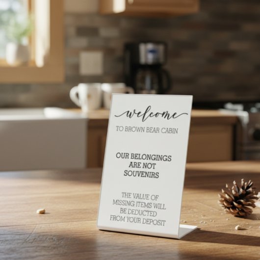 短期レンタル バケーション 台座サイン