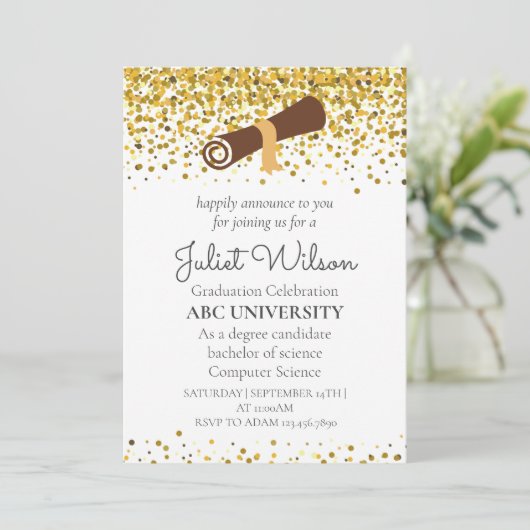 短期大学卒業 招待状 (スタンド正面)