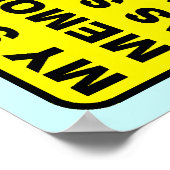 短期記憶おもしろいプリントポスター ポスター (角)