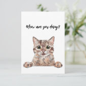 短毛の猫カード サンキューカード (スタンド正面)