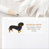 短毛ダシュント差出人住所ラベル ラベル (インサイチュ)