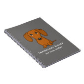 短毛ダシュント | かわいいドキシー漫画の犬 ノートブック (右側)