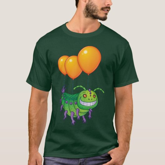 短気な毛虫 Tシャツ (正面)