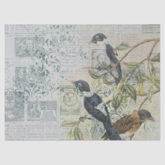 短気の鳥シリーズデザイン14 薄葉紙 (正面)