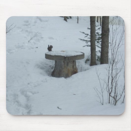 短気を持つ黒リス マウスパッド (正面)