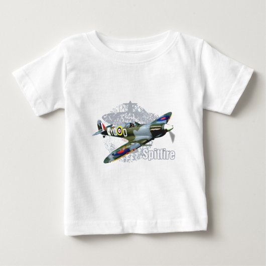 短気者Supermarine ベビーTシャツ (正面)