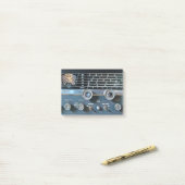 短波ハムラジオ受信機事後通知 ポストイット (デスク上)