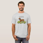 短足ダックスフンドのユーモア Tシャツ (正面フル)