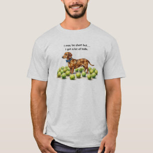 短足ダックスフンドのユーモア Tシャツ