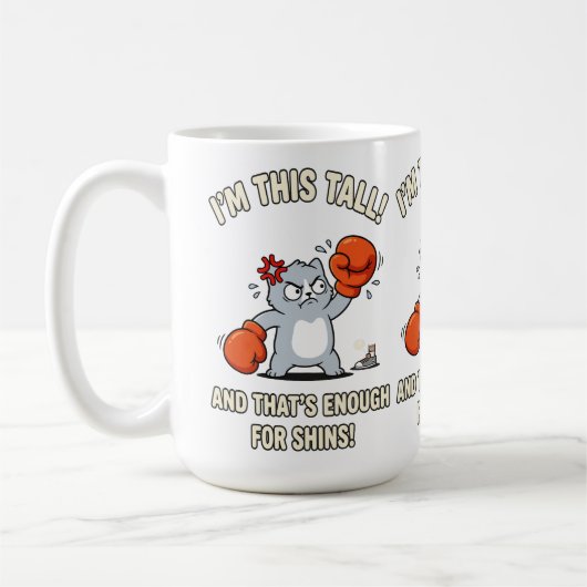 短足猫ボクシンググローブ 楽しい脛 コーヒーマグカップ (左)