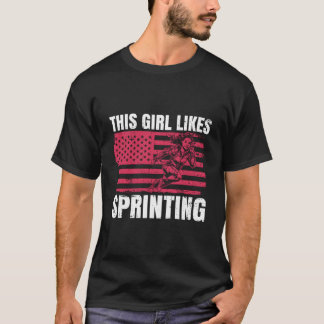 短距離走好き 陸上趣味 スプリンター Tシャツ
