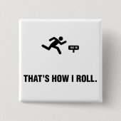 短距離走者 缶バッジ (正面)