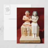 矮性セネブとその家族の彫像 ポストカード (正面/裏面)