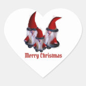 矮性家族クリスマス ハートシール (正面)