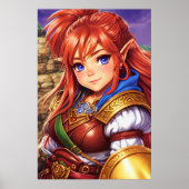 矮性小妖精や小人ハイブリッド女性ポートレート | AI Art ポスター (正面)