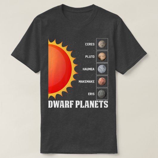 矮星宇宙宇宙飛行士天文学者 Tシャツ (デザイン正面)