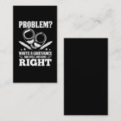 矯おもしろい正官の不満のユーモア 名刺 (正面/裏面)