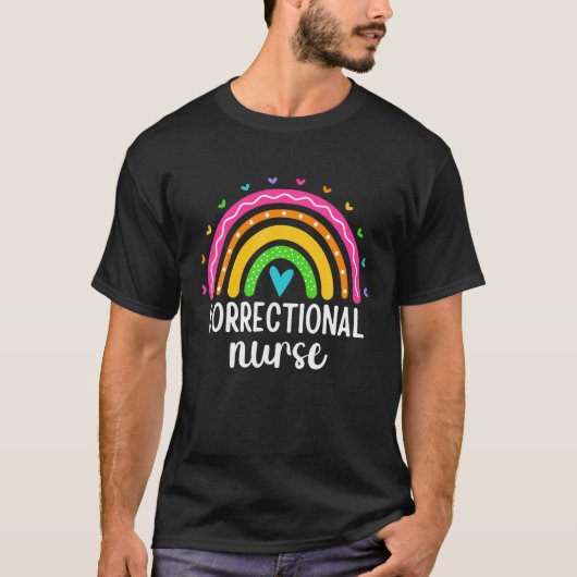 矯正ナースかわいいレインボーRN矯正ニュー Tシャツ (正面)