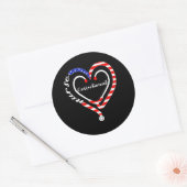 矯正ナースアメリカ国旗の聴診器 ラウンドシール (封筒)