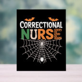 矯正ナースハロウィーンパンプキクラシックンTシーズ アクリルサイン (ニュートラル)