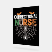 矯正ナースハロウィーンパンプキクラシックンTシーズ アクリルサイン (傾斜)