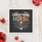 矯正ナースハロウィーンパンプキクラシックンTシーズ スタンダードランチョンナプキン (インサイチュ)