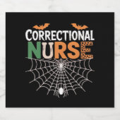 矯正ナースハロウィーンパンプキクラシックンTシーズ スパークリングワインラベル (シングルラベル)