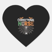 矯正ナースハロウィーンパンプキクラシックンTシーズ ハートシール (正面)