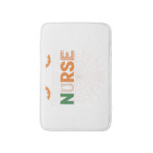 矯正ナースハロウィーンパンプキクラシックンTシーズ バスマット (正面縦)