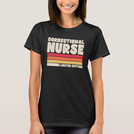 矯正ナースレトロヴィンテージスタイル Tシャツ (正面)