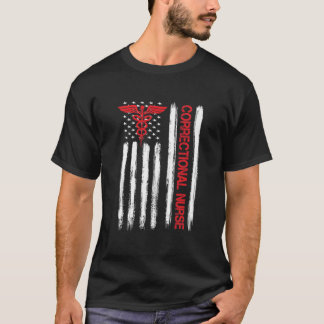 矯正ナース看護愛国米国F Tシャツ