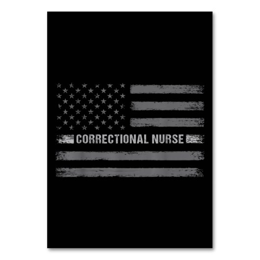 矯正ナース米国国旗のヴィンテージのヘルス気に テーブルナンバー (正面)