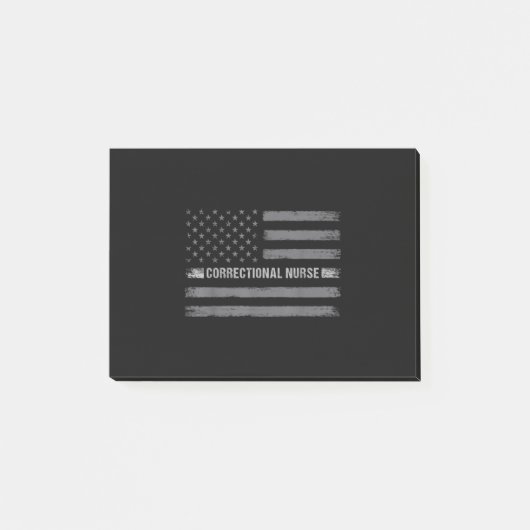 矯正ナース米国国旗のヴィンテージのヘルス気に ポストイット (正面)