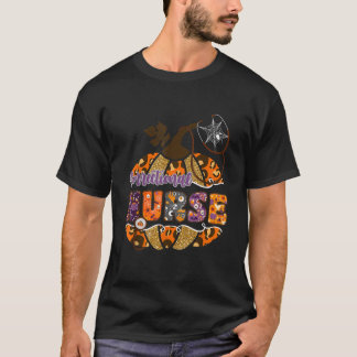 矯正ナース聴診器ヒョウHalloween P Tシャツ