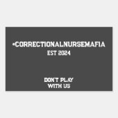 矯正ナース 長方形シール (正面)