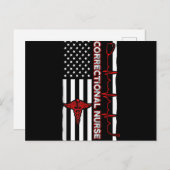 矯正ナースUSAフラグ看護RUN シーズンポストカード (正面/裏面)