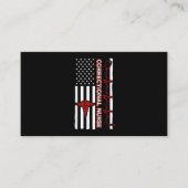 矯正ナースUSA国旗看護RN 名刺 (正面)