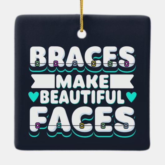 矯正器具で美しい顔を作る セラミックオーナメント (裏面)