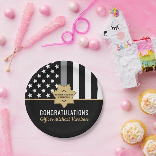 矯正士官銀線卒業パーティー ペーパープレート (パーティー)