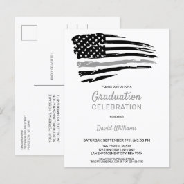 矯正官職卒業党アメリカ国旗 案内ポストカード